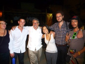 Patti, Adam, Larry, Julie, Josue & El Loco - faces alight post-WM4 set.