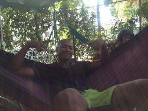 Humberto is a regular in the Cuba Libro hammocks